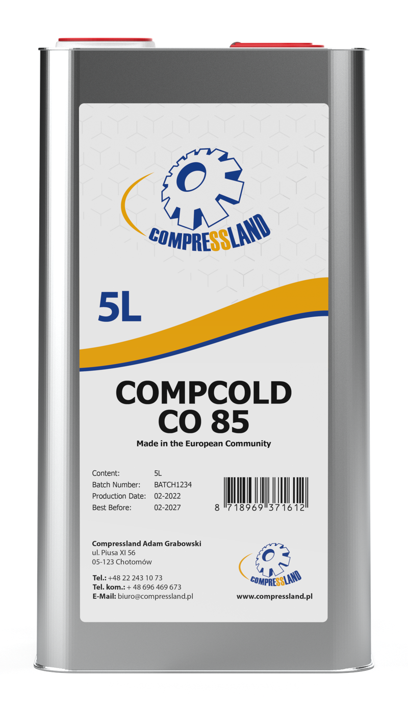 Olej sprężarkowy CompCold CO 85 — opakowanie 5 l