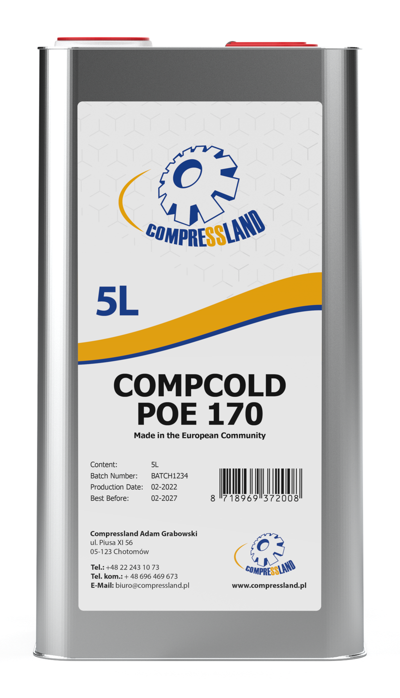 Olej sprężarkowy CompCold POE 170 — opakowanie 5 l