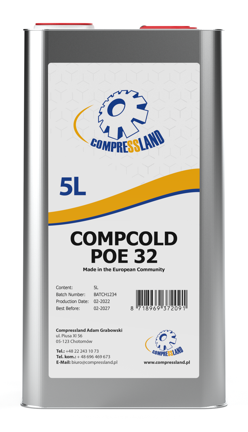 Olej sprężarkowy CompCold POE 32 — opakowanie 5 l
